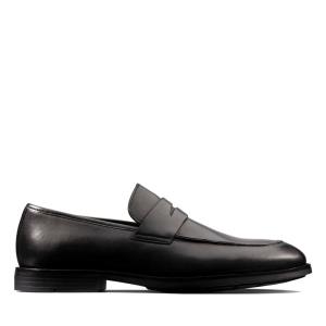 Clarks Ronnie Step Loafers Herre Sort | CLK356FCS