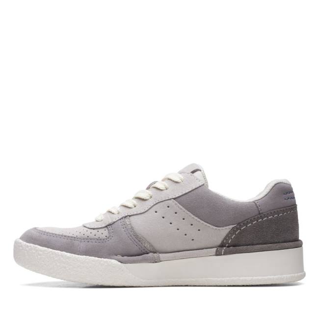 Clarks Craft Cup Court Sneakers Dame Lysegrå | CLK349OGD