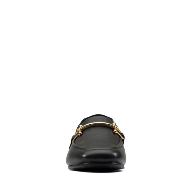 Clarks Pure Block Loafers Dame Sort | CLK153ZGX
